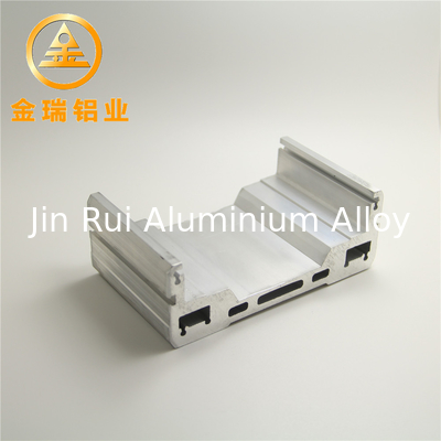 Silver Extruded Aluminum Profiles , Anodization Aluminum Guide Rail